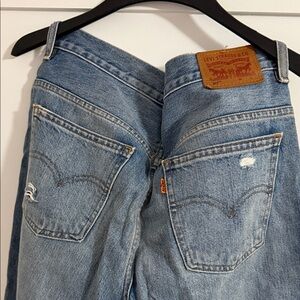 Levi's Light Blue High-Rise Straight Jeans